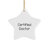 Funny Doctor Gifts from Friends for Christmas - Star Ornament with Quote, 'A Star Is Born', Doctor Star Ornament, Gifts for Doctor, Doctor Gifts, Doctor Christmas Unique Gifts from Friends - Image 1